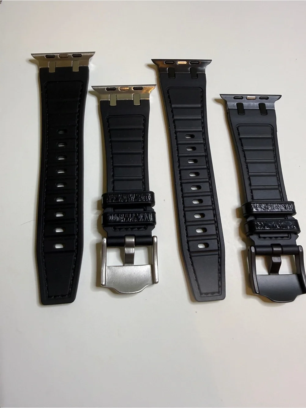 New Replacement Apple Watch Band Croc-Embossed Silicone Strap for Men